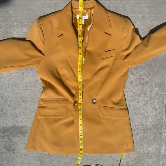 TopShop Mustard Yellow Blazer Size 4 - Picture 4 of 5
